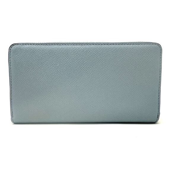 Coach Long Zip Around Wallet	in Pale Blue Glitter Leather CN393 - Picture 3 of 8